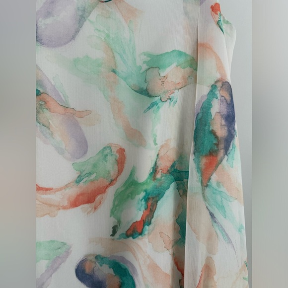 Zara flowy watercolour dress - Picture 3 of 5